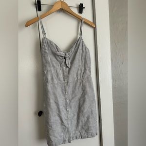 Abercrombie & Fitch Striped Mini Dress - Black and White